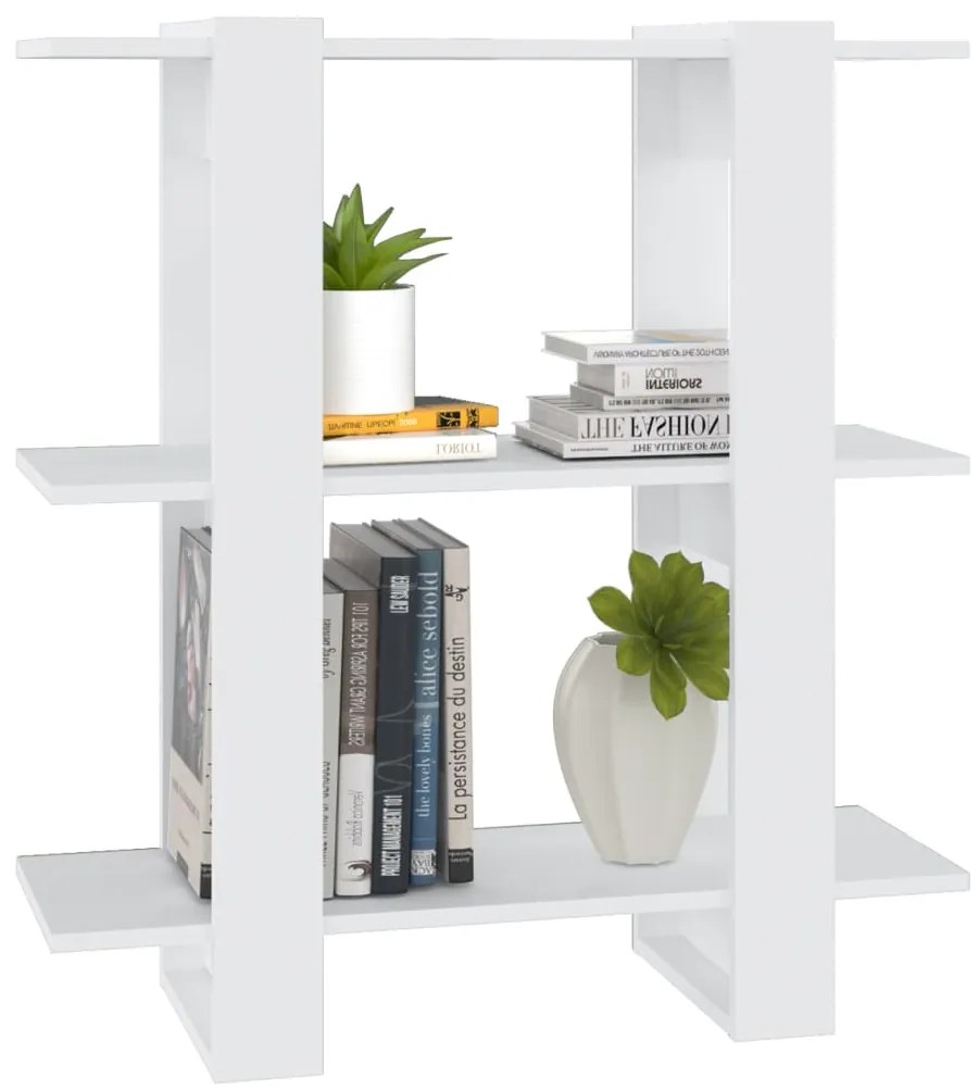 vidaXL Βιβλιοθήκη/Διαχωριστικό Χώρου Λευκό 80 x 30 x 87 εκ.