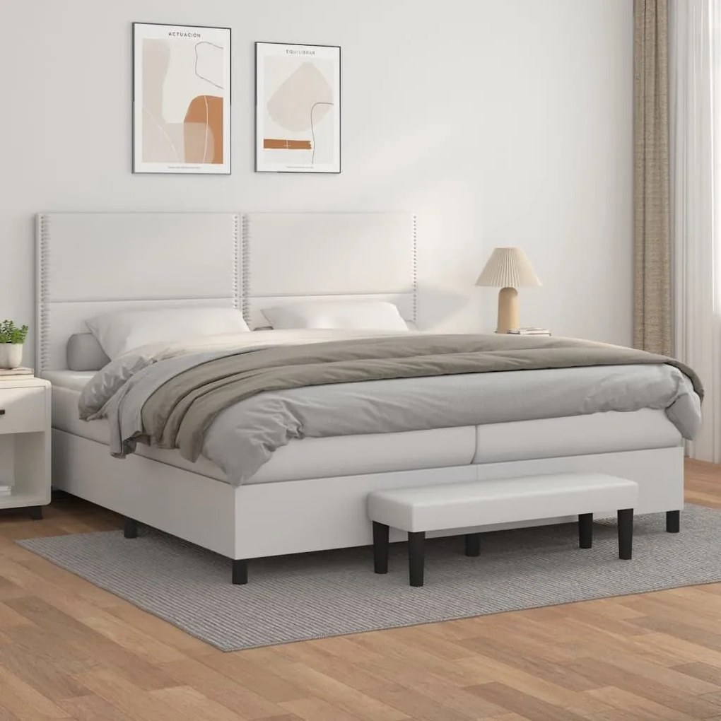 ΚΡΕΒΑΤΙ BOXSPRING ΜΕ ΣΤΡΩΜΑ ΛΕΥΚΟ 200X200 ΕΚ. ΣΥΝΘΕΤΙΚΟ ΔΕΡΜΑ 3137624