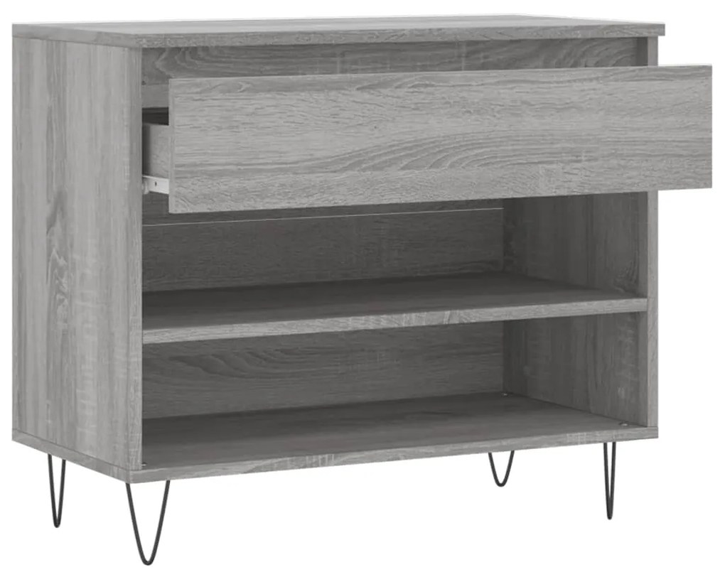 vidaXL Παπουτσοθήκη Γκρι Sonoma 70x36x60 εκ. από Επεξεργασμένο Ξύλο