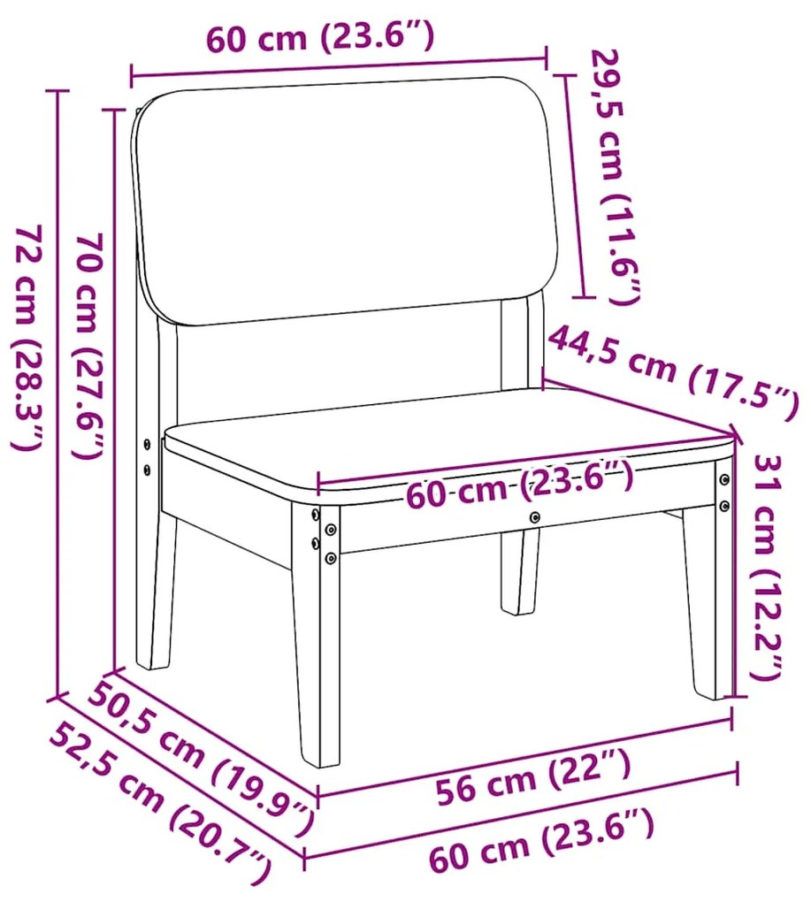 ΚΑΡΕΚΛΕΣ ΚΗΠΟΥ 2 ΤΕΜΑΧΙΑ ΚΕΡΙ ΚΑΦΕ 60X52,5X72 CM 859324