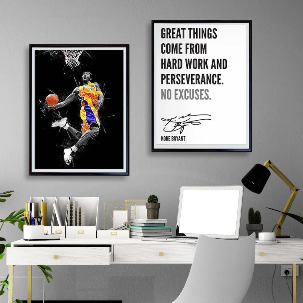 Σετ Ξύλινων Κάδρων Kobe Bryant KDS025 30cm x 40cn