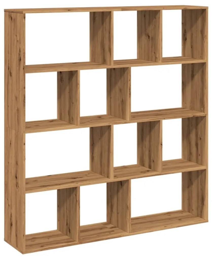 vidaXL Βιβλιοθήκη Αρτισιανή Δρυς 132x29x141,5 εκ. Επεξεργασμένο Ξύλο