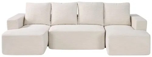 VEVOR Modular Sectional Sofa U Shaped Cloud Couch with Chaise and Cushion Beige