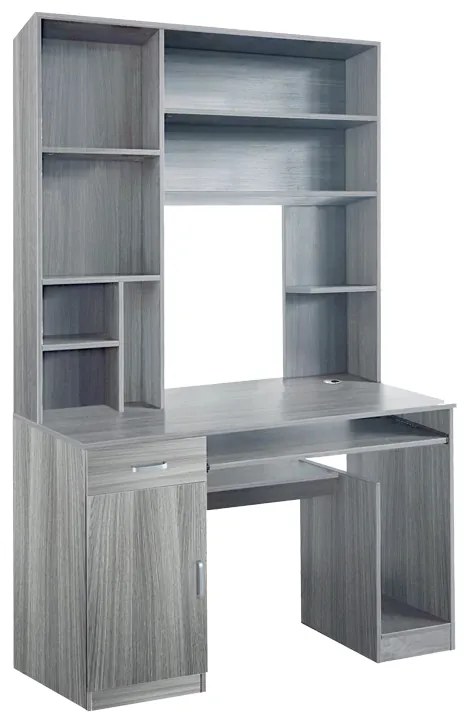 Intrahome Γραφείο υπολογιστή με βιβλιοθήκη Novelty Intrahome γκρι-oak 120x55x182εκ | SKU: INTRAPA-183111190