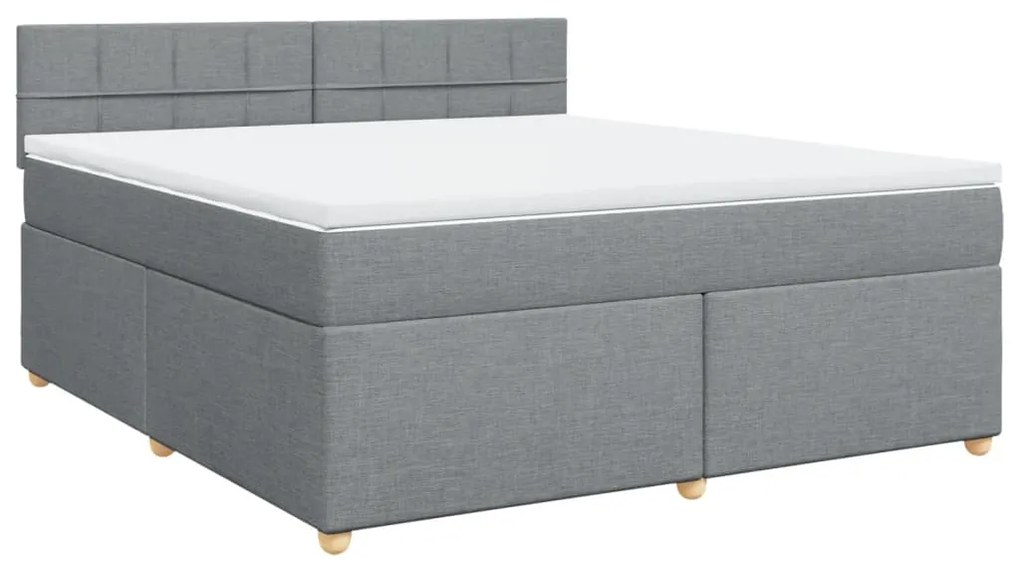 ΚΡΕΒΑΤΙ BOXSPRING ΜΕ ΣΤΡΩΜΑ ΑΝΟΙΧΤΟ ΓΚΡΙ 180X200 ΕΚ. ΥΦΑΣΜΑΤΙΝΟ 3286759