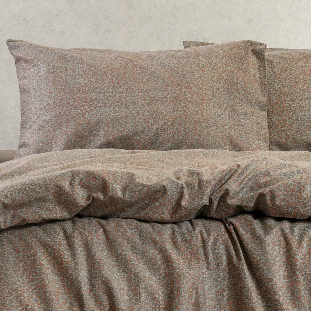 Ζεύγος Φανελένιες Μαξιλαροθήκες (53x72) Melinen Winter Line Keshia Grey