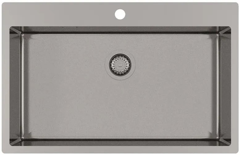 Helika Terra 100M Ένθετος Ανοξείδωτος Νεροχύτης 79x50.5mm PVD Graphite