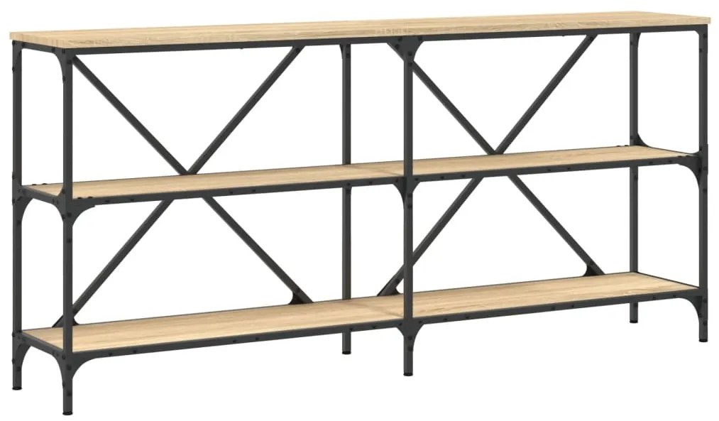 vidaXL Τραπέζι Κονσόλα Sonoma Δρυς 160x30x75 εκ. Επεξ. Ξύλο/Σίδηρος