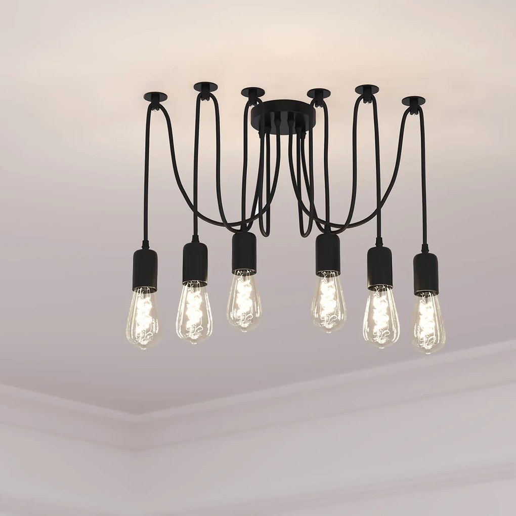 Φωτιστικό Οροφής Πολύφωτο A-S Udell Black 167525