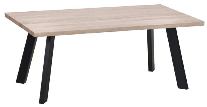 WOODWELL BAXTER Τραπεζάκι Σαλονιού Καθιστικού, Μέταλλο Βαφή Μαύρο, Sonoma 110x60x45cm ΕΜ754