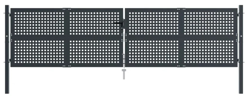 Πύλη Κήπου Ανθρακί 400 x 125 εκ. Ατσάλινη - Ανθρακί