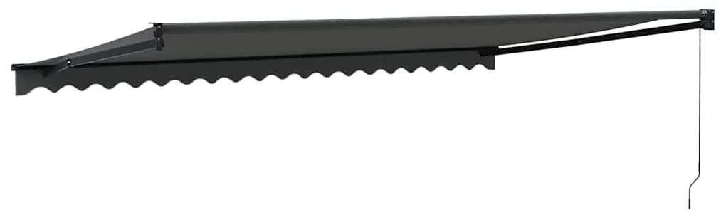 vidaXL Τέντα Πτυσσόμενη Ανθρακί 5 x 3 μ. Ύφασμα και Αλουμίνιο