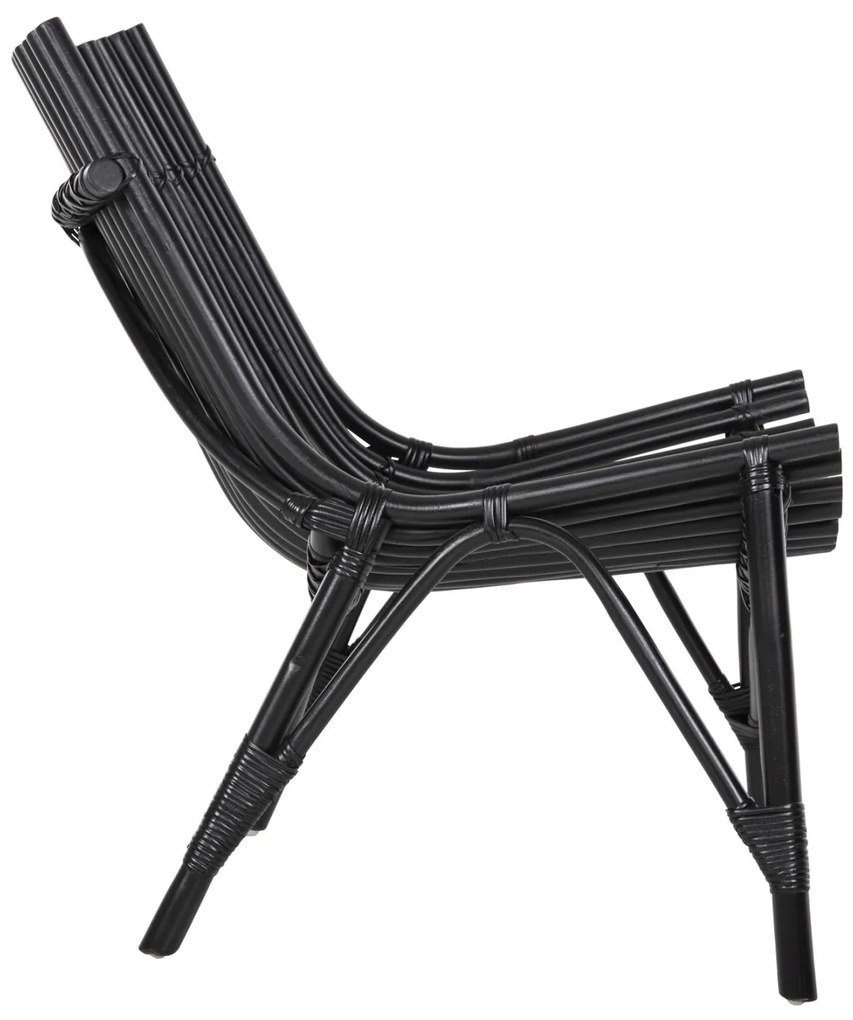 Καρέκλα CELLION C9812.02 Ράβδοι Rattan σε Μαύρο χρώμα 76x72x83Υεκ. 76x72x83 εκ.