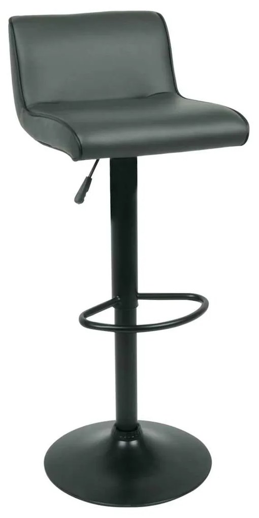 Σκαμπώ Nero Bar PU Γκρι/Βαφή Μαύρη Συσκ.2τμχ 38x38x63/81-83/101cm