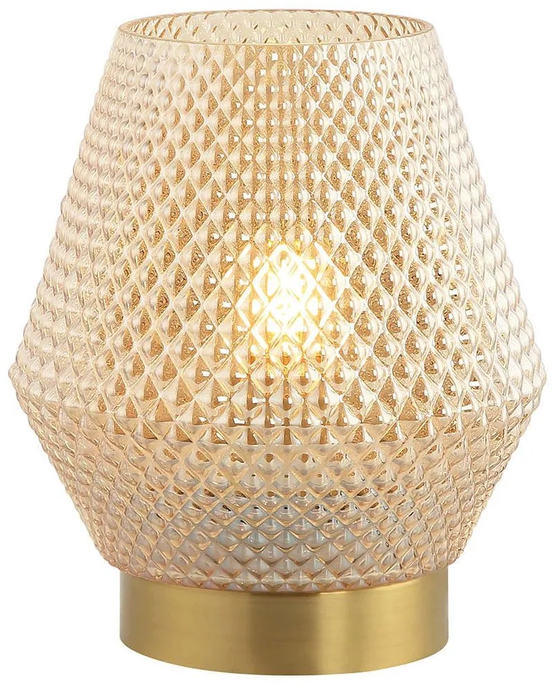 Φωτιστικό Επιτραπέζιο 20251 1xE27 Max 25W Transparent - Brushed Brass Metal, Glass