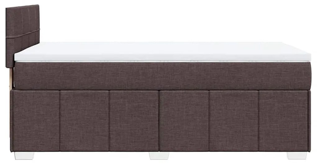 ΚΡΕΒΑΤΙ BOXSPRING ΜΕ ΣΤΡΩΜΑ ΣΚΟΥΡΟ ΚΑΦΕ 90X200 ΕΚ. ΥΦΑΣΜΑΤΙΝΟ 3289254