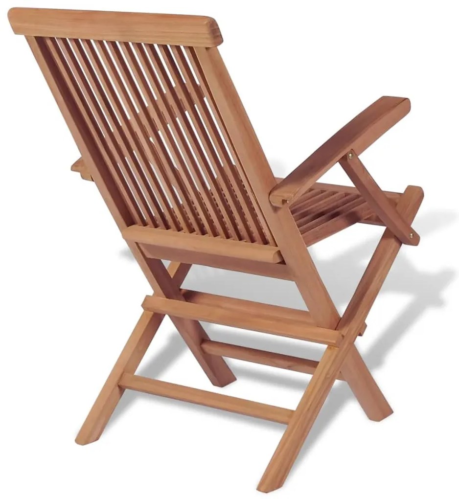 vidaXL Σετ Τραπεζαρίας Εξ.Χώρου με Πτυσ.Καρέκλες 11τεμ Μασίφ Ξύλο Teak