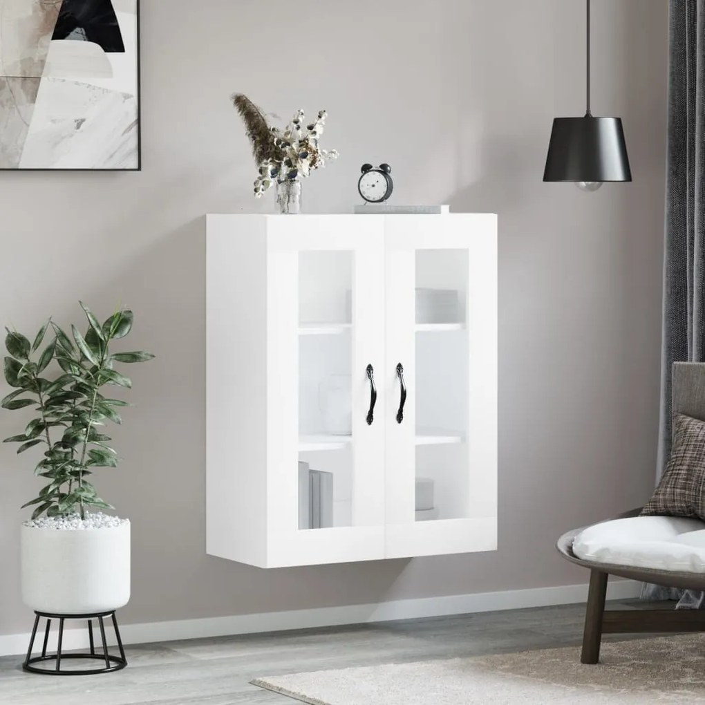 vidaXL Ντουλάπι Τοίχου Λευκό 69,5 x 34 x 90 εκ. από Επεξεργασμένο Ξύλο