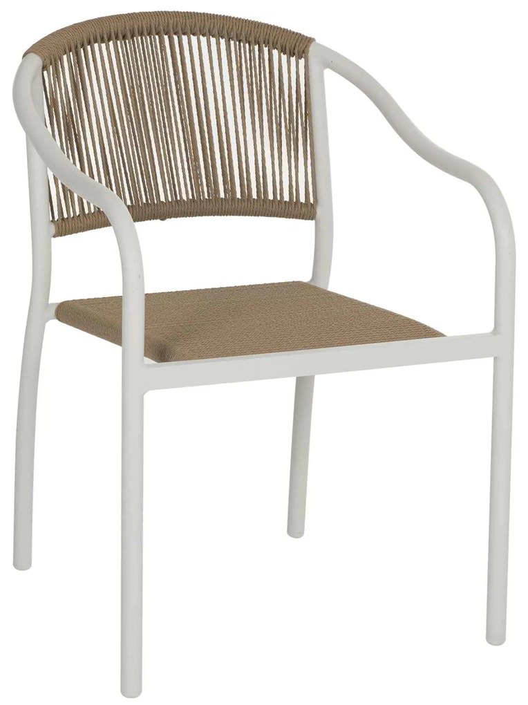 ΠΟΛΥΘΡΟΝΑ ΑΛΟΥΜΙΝΙΟΥ ΛΕΥΚΟ ΜΕ PE RATTAN WICKER HM5856.01 57x63x80Yεκ.