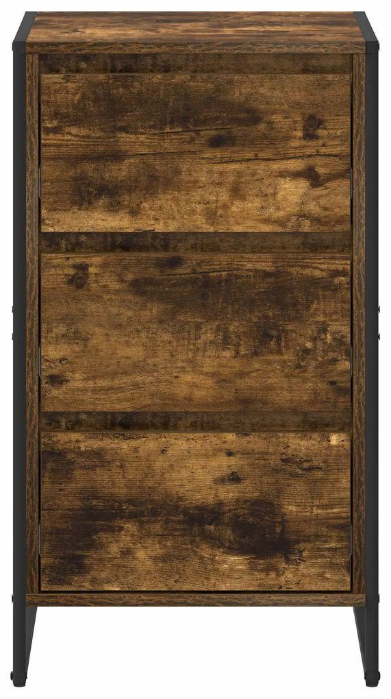 vidaXL Πλαϊνό γραφείο με συρτάρι Καπνιστό Δρύς 42 x 36 x 75.5 εκ.