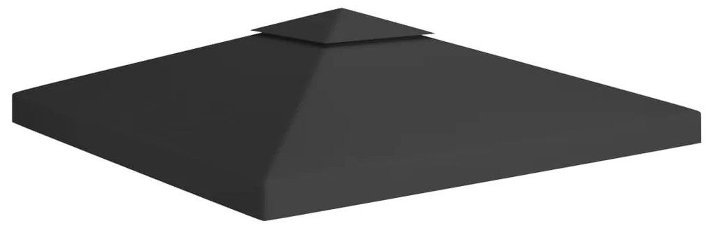 vidaXL Κάλυμμα για Κιόσκι 2 Επιπέδων Μαύρο 3 x 3 μ. 310 γρ./μ²