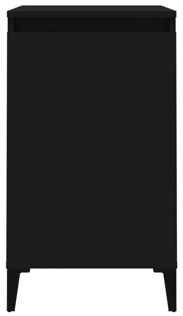 vidaXL Κομοδίνο Μαύρο 40 x 35 x 70 εκ. από Επεξεργασμένο Ξύλο