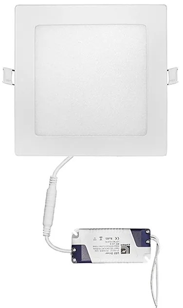 Adeleq Led Φωτιστικό Ψευδοροφής Αλουμινίου Τετράγωνο 12W 4000K 120ο Λευκό 21-0122001