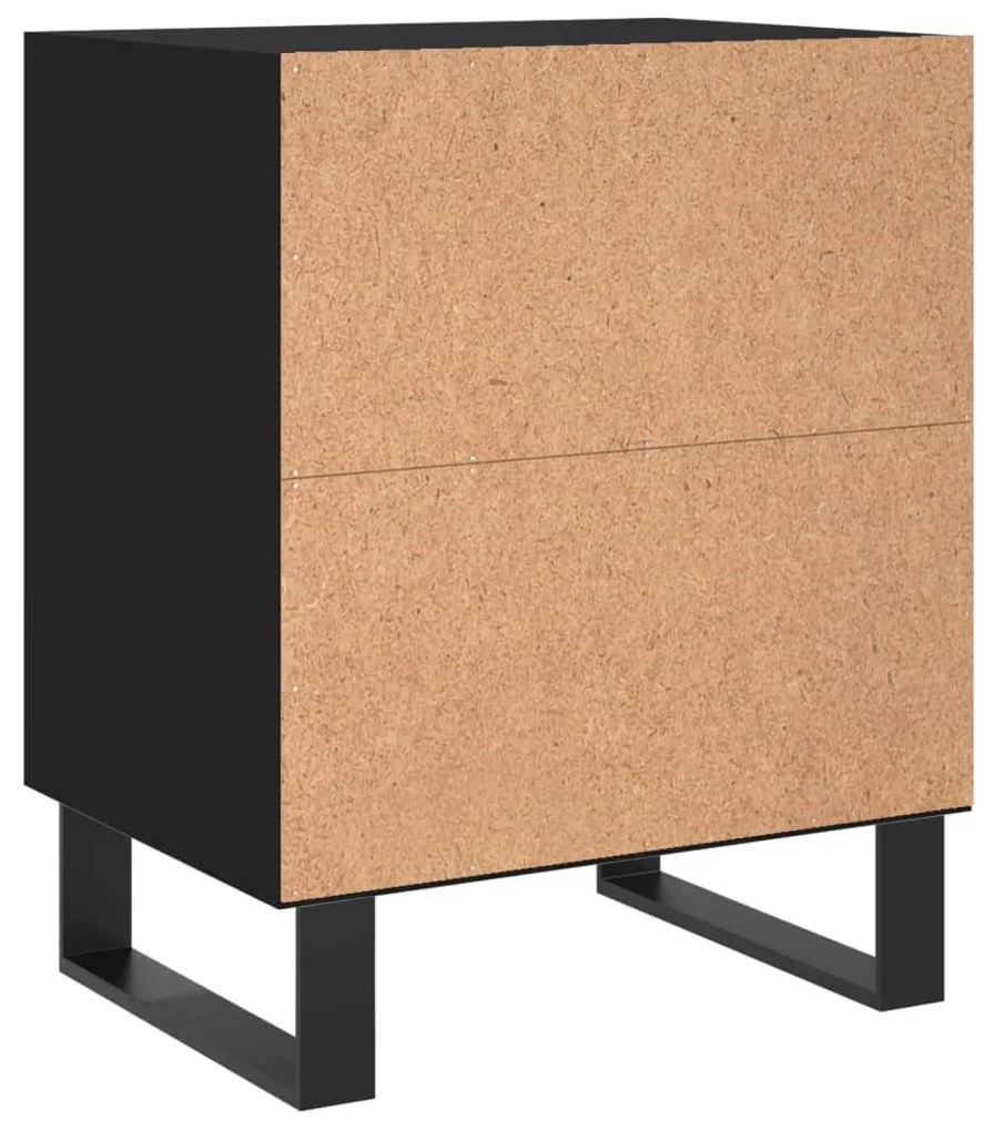 vidaXL Κομοδίνο Μαύρο 40 x 30 x 50 εκ. από Επεξεργασμένο Ξύλο