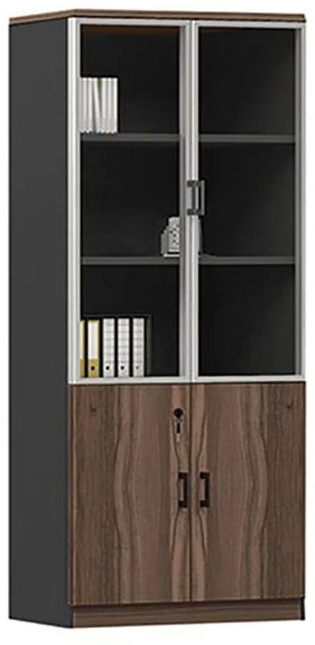 Βιβλιοθήκη Advance ΕΟ825 80x40x200cm Wallnut-Grey