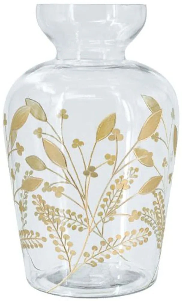 Διακοσμητικό Βάζο Aphelios 77969-DS 20x20x32cm Clear-Gold Artekko Γυαλί