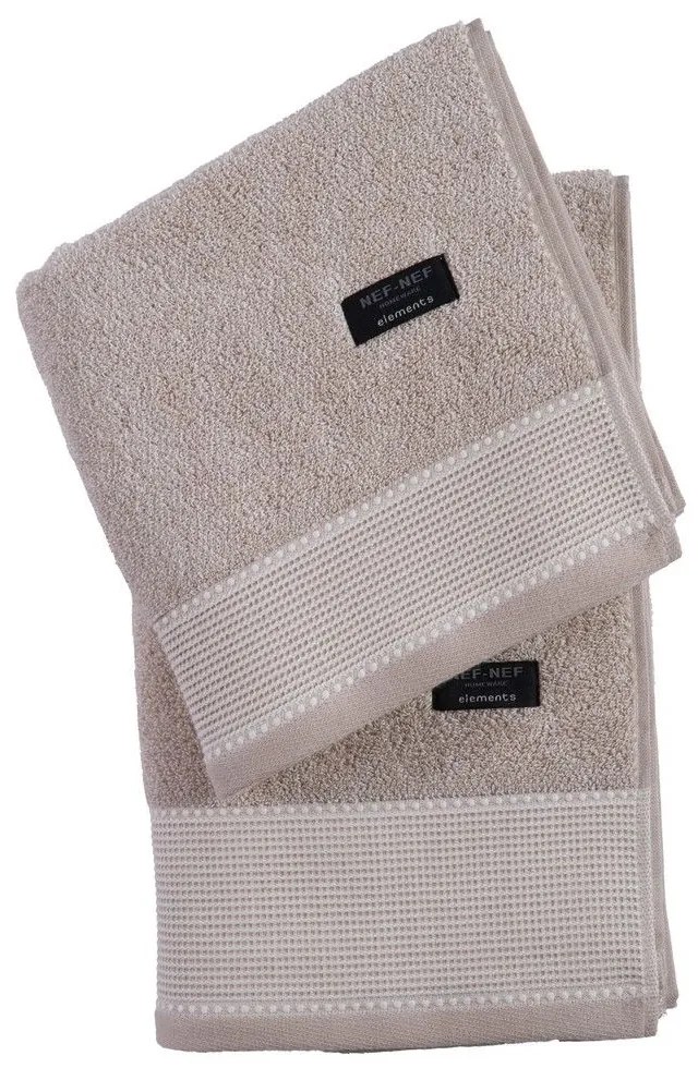 Πετσέτα Plainis Beige Nef-Nef Προσώπου 50x90cm 100% Cotton