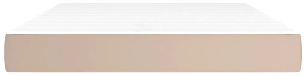 vidaXL Στρώμα με Pocket Springs Καπουτσίνο 140x200x20 εκ. Συνθ. Δέρμα