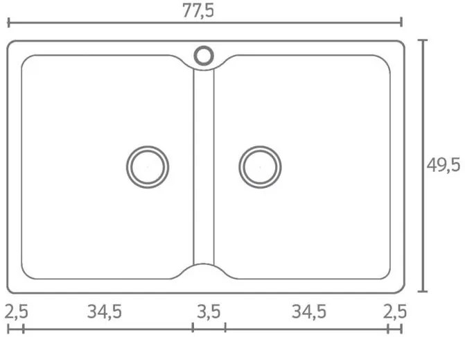 Νεροχύτης Sanitec 340-Granite Celtic Stone