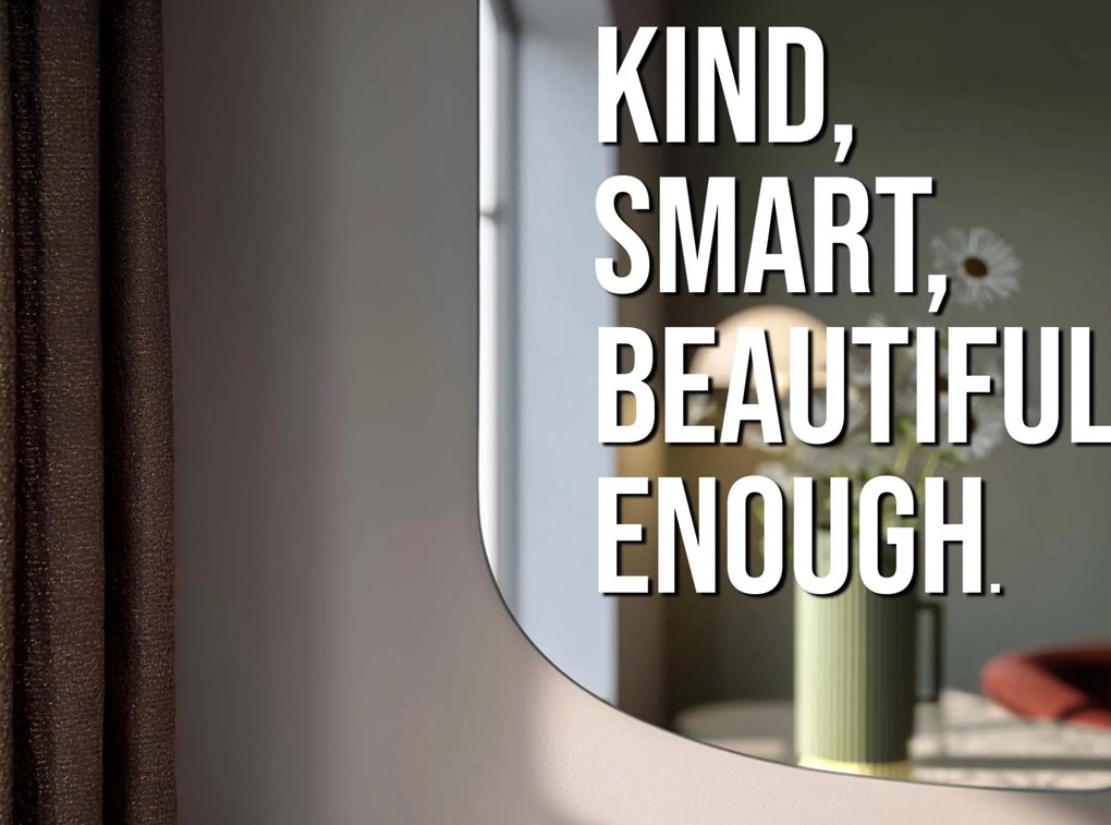 Αυτοκόλλητο για καθρέφτη S23 – You are kind, smart, beautiful, enough.