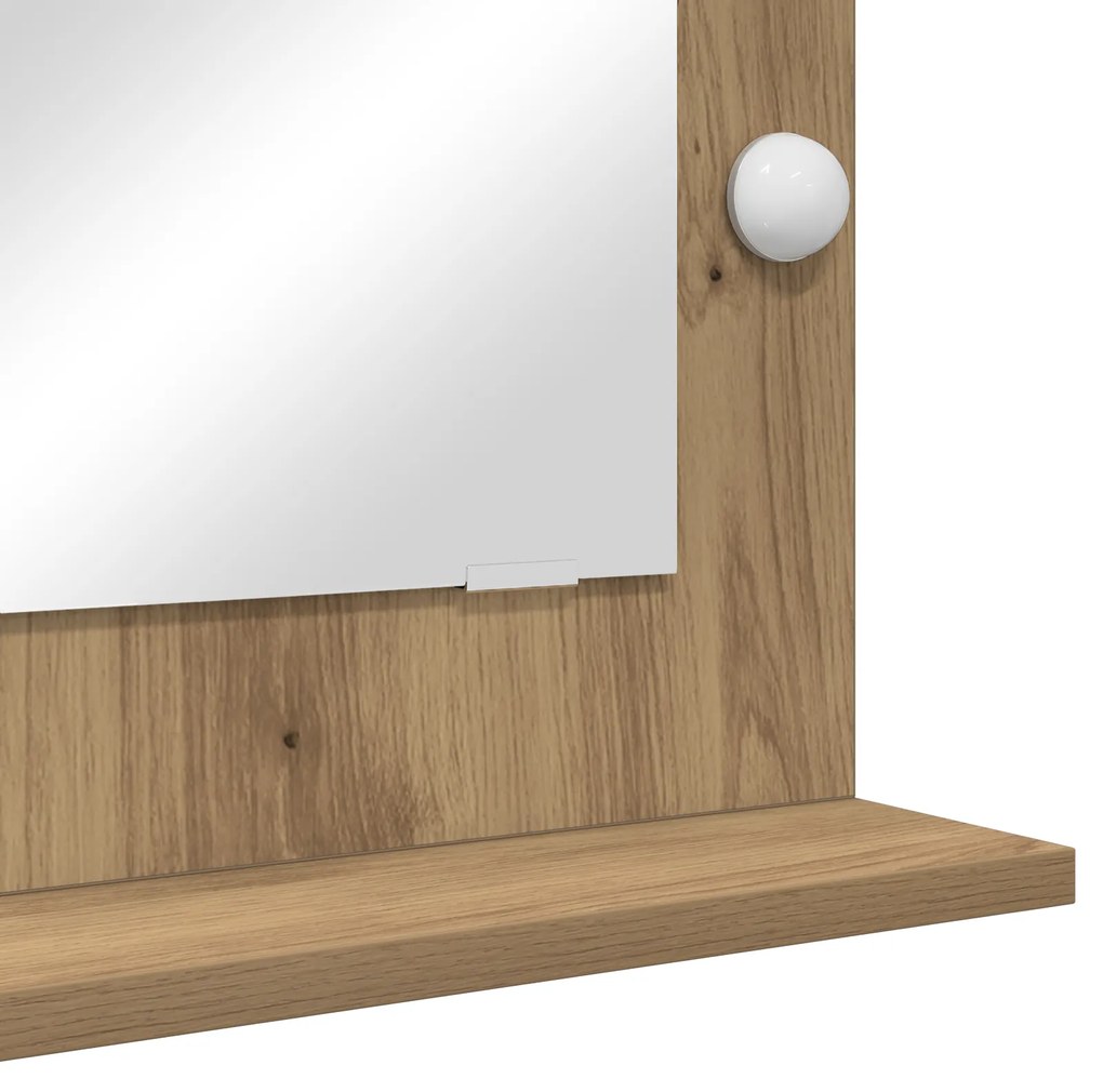 vidaXL Καθρέφτης Vanity Αρτιστίκ δρυς Ξύλο 70 x 50 x 18 εκ.