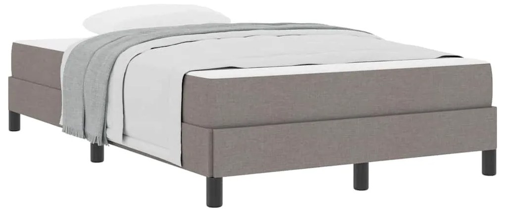 vidaXL Κρεβάτι με ελατήρια με στρώμα Taupe 120 x 190 cm ύφασμα