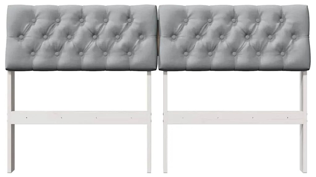 vidaXL Ταπετσαρισμένο κεφαλάρι Ανοιχτό γκρι 150 cm