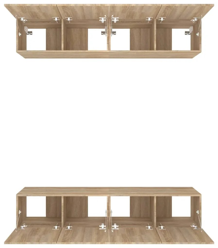 vidaXL Έπιπλα Τηλεόρασης 4 τεμ. Sonoma Δρυς 80x30x30 εκ. Επεξ. Ξύλο