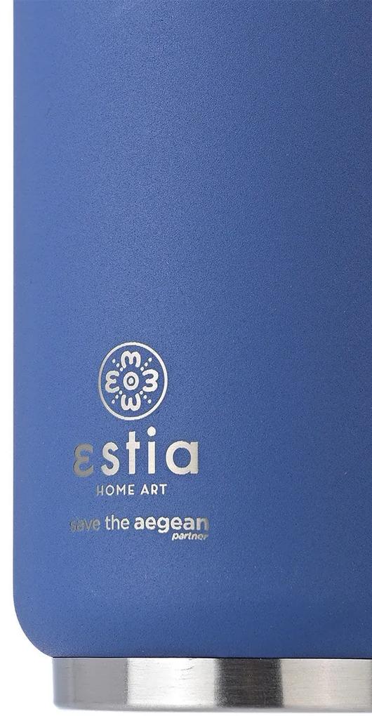 Ποτήρι Θερμός Travel Cup Save The Aegean Denim Blue 300ml - Estia