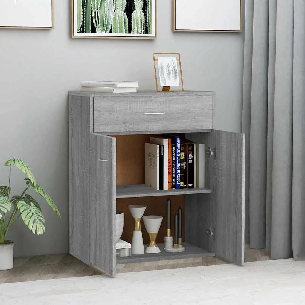 vidaXL Ντουλάπι Γκρι Sonoma 60x30x75 εκ. από Επεξεργασμένο Ξύλο