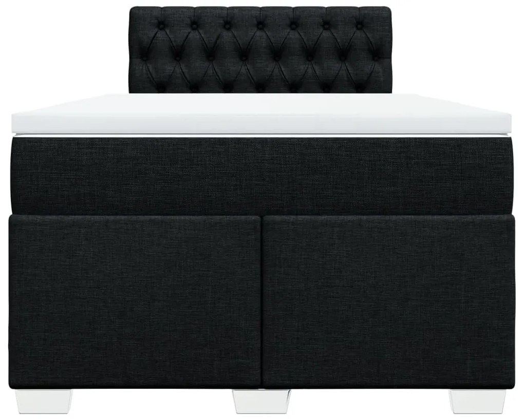 Κρεβάτι Boxspring με Στρώμα Μαύρο 120x190 εκ. Υφασμάτινο 3288136