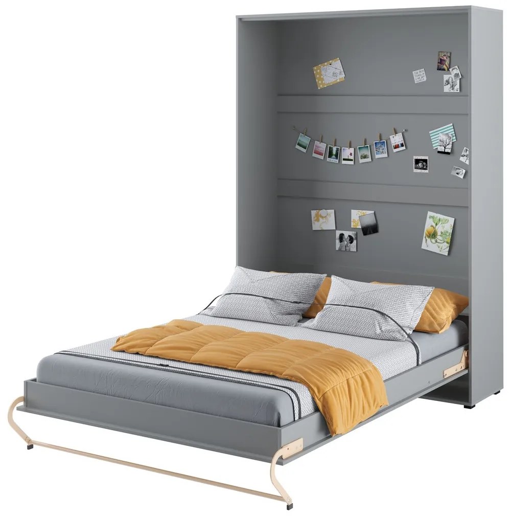 Σετ επίπλων Concept Pro Lenart AH145, Γκρι, Πλαστικοποιημένη μοριοσανίδα, Τάβλες για Κρεβάτι, 140x200, Με κρεβάτι, Με πρόσθετο εξοπλισμό, Ενιαίος, Διπλό