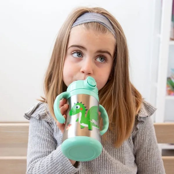 Kiokids Παγούρι Θερμός με Λαβές Dragon 280ml. 6+Μ