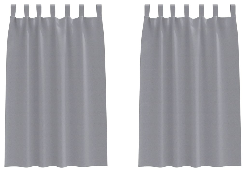 vidaXL Κουρτίνες 2 pcs Ανοιχτό γκρι 175 x 140 εκ. Πολυεστέρας