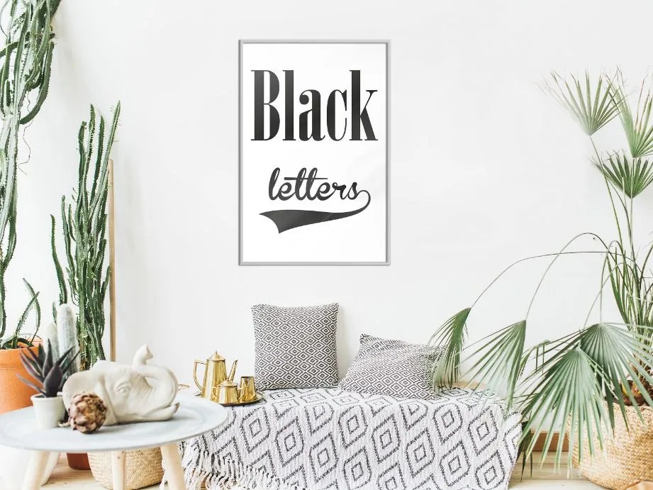 Αφίσα - Black Lettering - 20x30 - Χρυσό - Χωρίς πασπαρτού