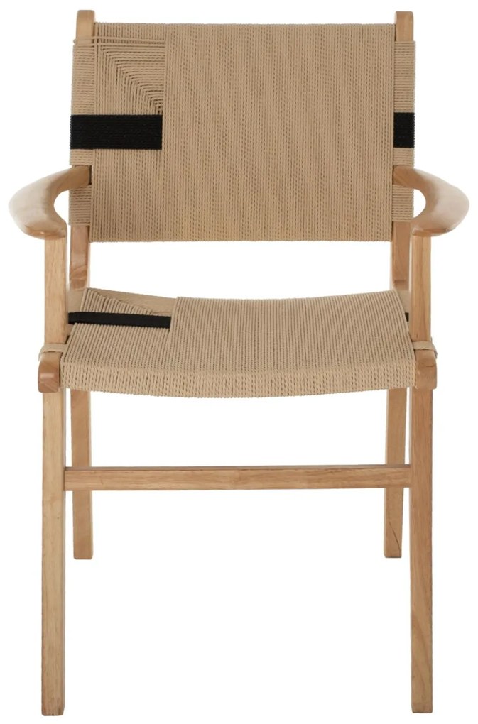 Καρέκλα-Πολυθρόνα BAND Rubberwood και Σχοινί 62,5x60x88Yεκ. 62.5x60x88 εκ.
