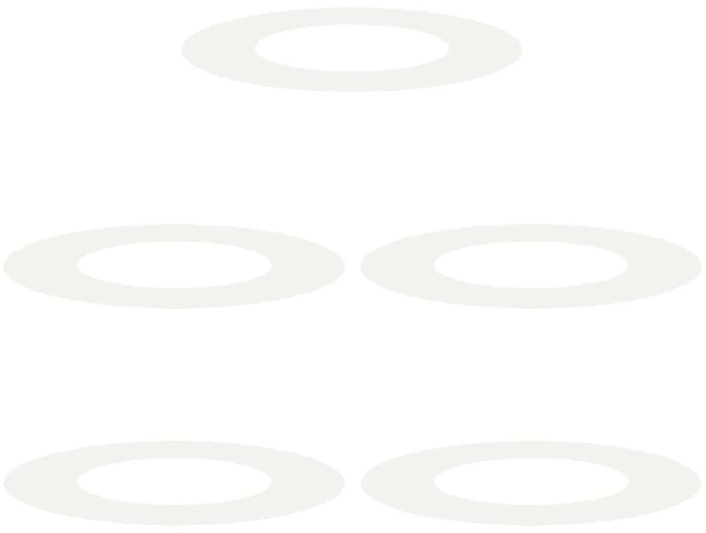 vidaXL Flat Ring Δέντρου 5 τεμ Λευκό Ø40/70 εκ Ατσάλι