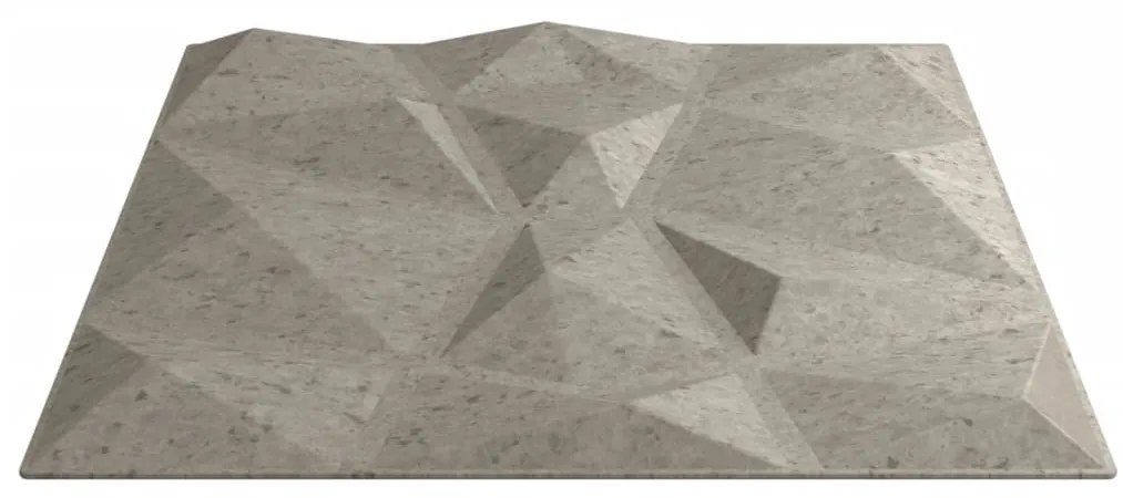 vidaXL Πάνελ Τοίχου 24 τεμ. Σχέδιο Διαμάντι Γκρι 50x50εκ. 6 μ² από XPS