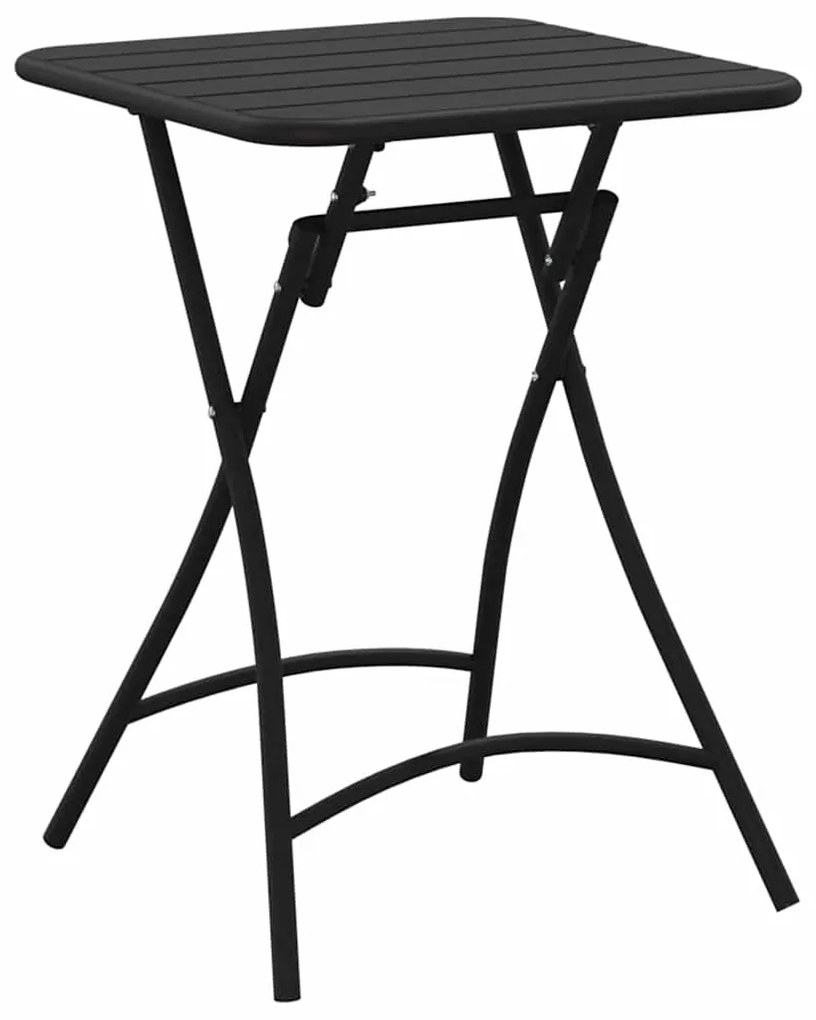 vidaXL Αναδιπλούμενο Τραπέζι Κήπου - Ανθρακί - 55x55x73 εκ. - Χάλυβας