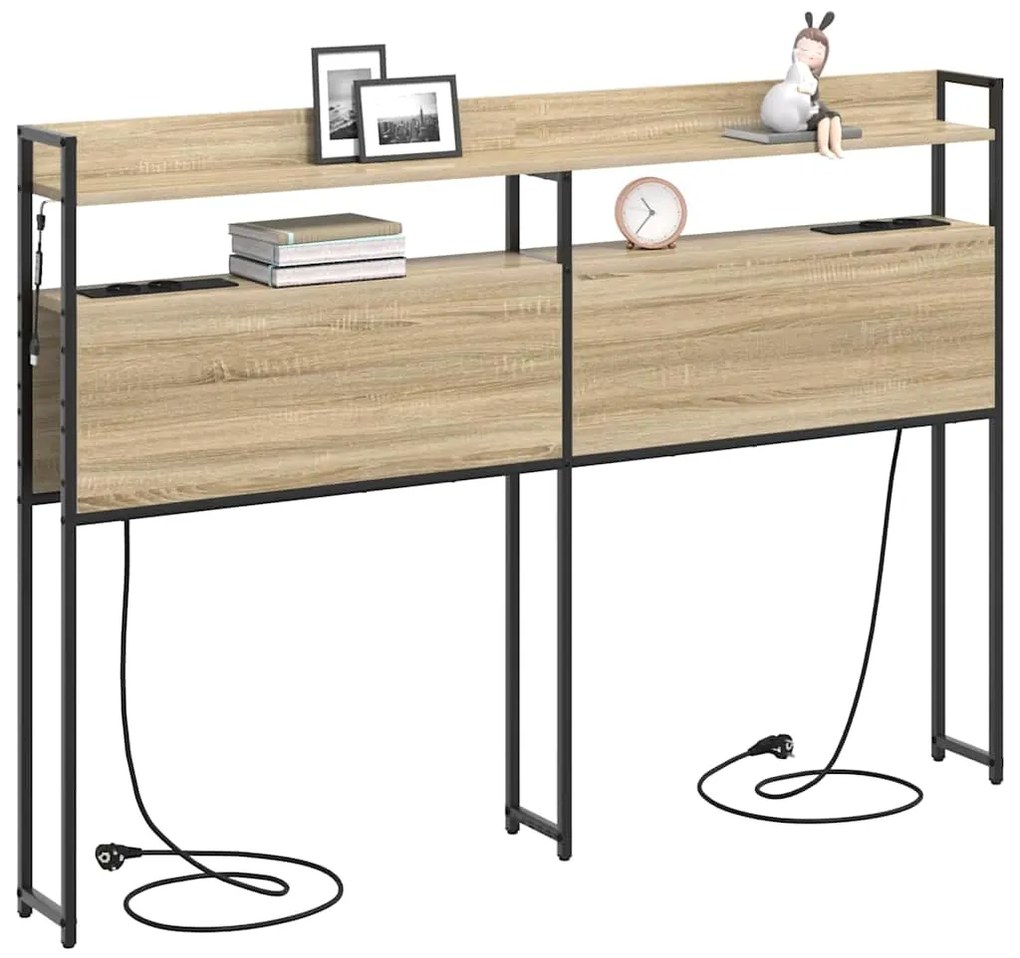vidaXL Κεφαλάρι Αποθήκης με ράφι Sonoma Δρυς 140 cm Επεξεργασμένο ξύλο